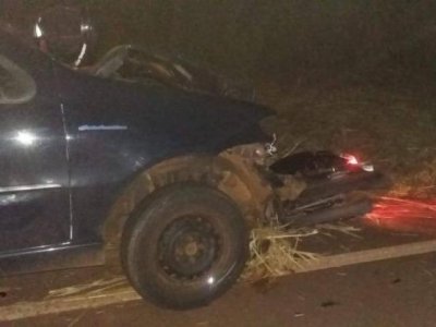 Motocicleta ficou destruda. (Foto: Jos Arimatia/Regio News)