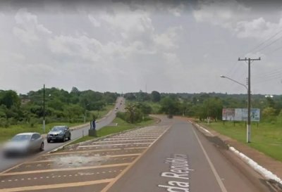 Imagem da entrada da cidade de Amambai, na MS-289 (Foto: Street View)