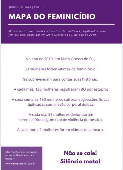 Documento lanado nesta segunda-feira faz um raio-x das mortes violentas de mulheres