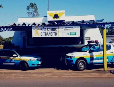 Posto da Polcia Militar Rodoviria na MS-156, onde homem foi ressuscitado por policiais (Foto: Divulgao)