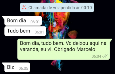 Eleitor agradece ao coordenador de campanha