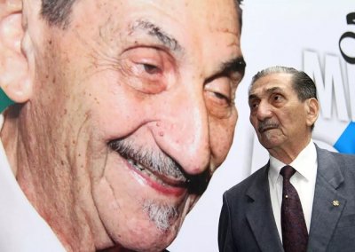 Coronel Adib Massad em homenagem na Assembleia Legislativa, em agosto de 2018 (Foto: Wagner Guimares/ALEMS)