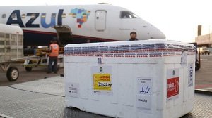 Remessas chegam no Aeroporto Internacional de Campo Grande - Leonardo de Frana / Midiamax