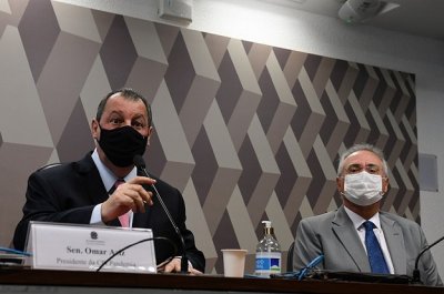 Omar Aziz  presidente e Renan Calheiros, relator da CPI da Pandemia /Foto: Edilson Rodrigues