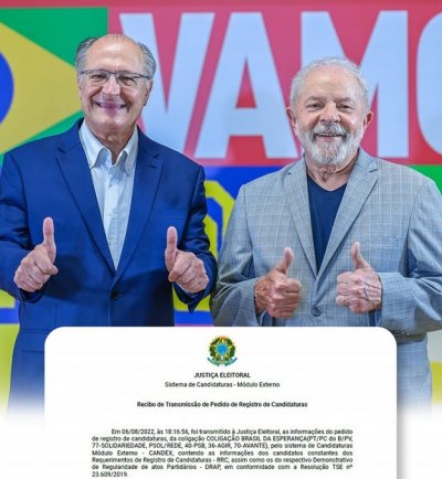 Lula e Alckmin - Coligao Brasil da Esperana