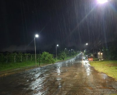 Noite de ontem foi chuvosa em Aquidauana - Foto divulgao