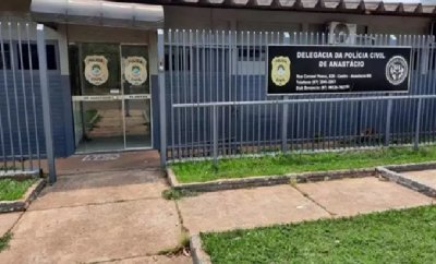 Fachada da Delegacia de Anastcio onde caso foi registrado (Foto: Divulgao | PCMS)