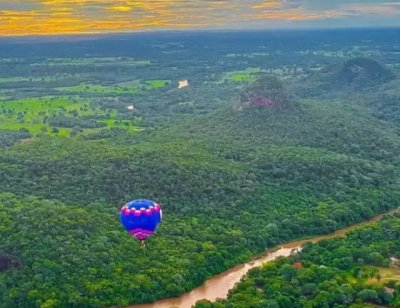 Passeio de balo  opo para quem quer aventura sem ir longe de Cmapo Grande (Foto: Leonardo Di Giogio)