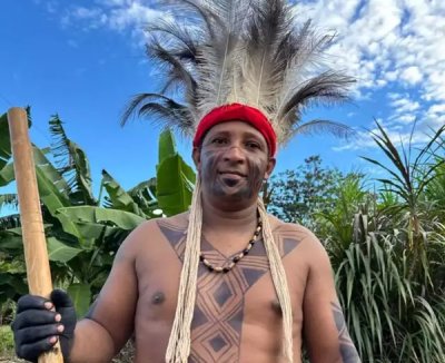 Thiago dos Santos Souza, de 38 anos,  um dos lderes do etnoturismo na Terra Indgena Nioaque. (Foto: Sebrae/MS)