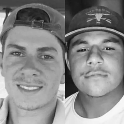 Gustavo (� esquerda) e Pedro (� direita) ambos morreram ap�s descarga el�trica (Foto: Reprodu��o)