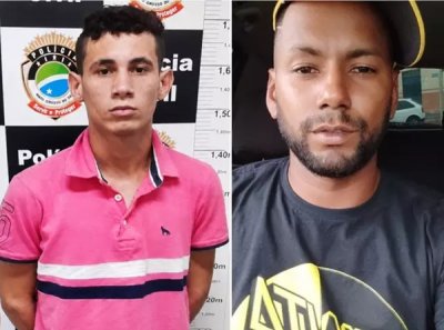 M�rcio (� esquerda) preso e Dyego (� direita) foragido (Foto: Reprodu��o | Jornal da Nova)