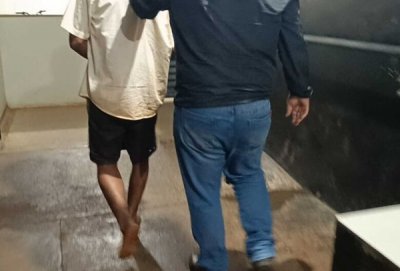 Geronimo foi conduzido � DAM - Cr�dito: Osvaldo Duarte/Dourados News