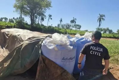 Insumo usado na extra��o da celulose foi vendido a terceiros, investiga a pol�cia. - Cr�dito: (Reprodu��o/Cen�rio MS)